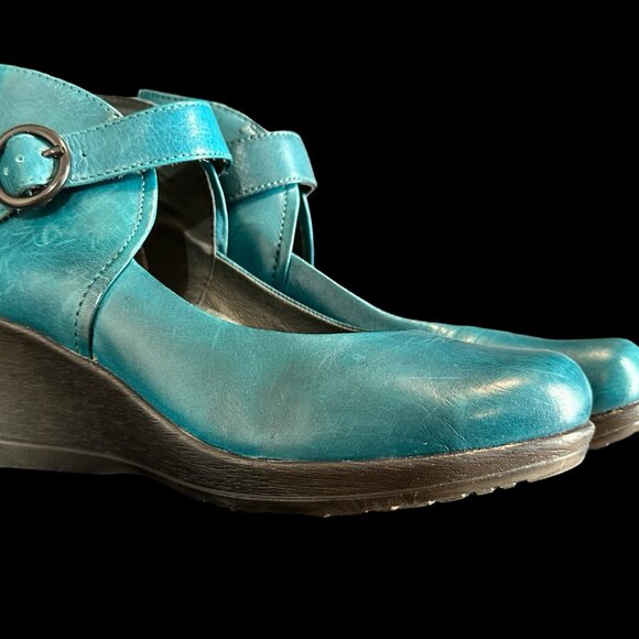 Turquoise Dansko Rebel Wedges - Picture 4 of 7